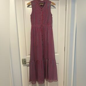 Banana Republic Red and Blue Maxi Dress